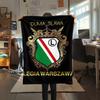 1 шт. Фланелевое одеяло с принтом Legia Warsaw, Высокое качество, Удобное для всех сезонов, Домашний декор, Тепло и комфорт, Идеально для рождественских подарков68