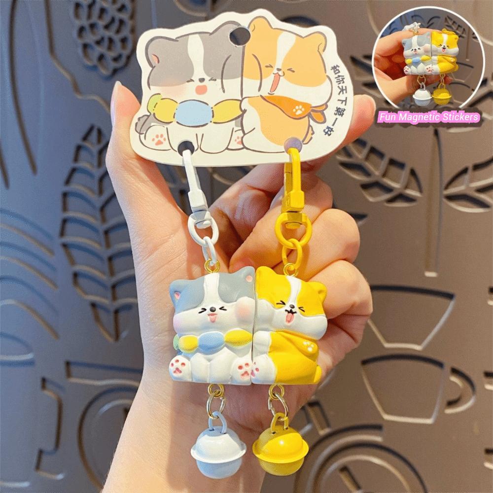 2Pcs/Set Resin Animal Keychain Mini Keychain Sets Creative Couple Pendant Couple Gift