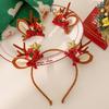 Headband Merry Christmas Decor Children Hair Clip Christmas Headwear Elk Hair Hoop Antler Hairpin