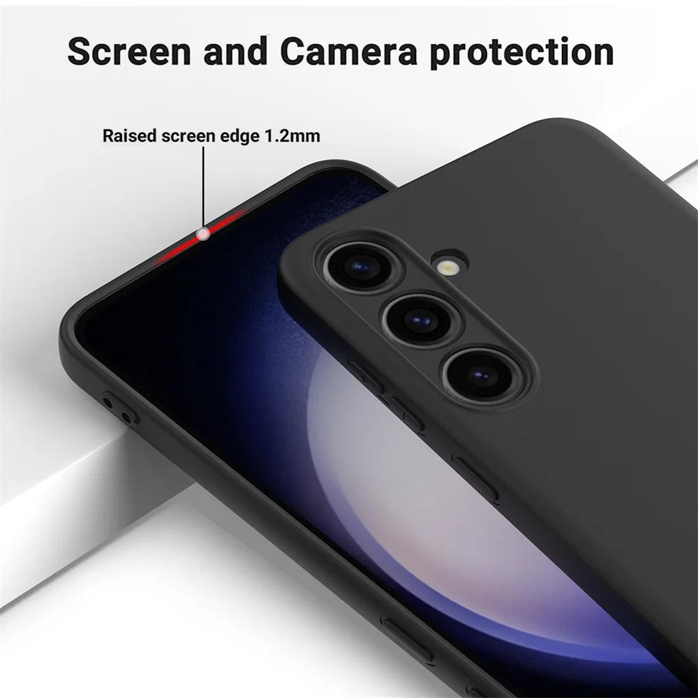 Для Samsung Galaxy S25 S24 S23 S22 S21 Plus Ultra Чехол из жидкого силикона A54 A34 A53 A52 A41 A51 A52 Мягкий чехол Аксессуары для телефона