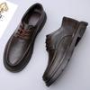 Высококачественная мужская обувь из натуральной кожи, толстая подошва, рабочая обувь, туфли для деловых встреч, обувь для собеседования