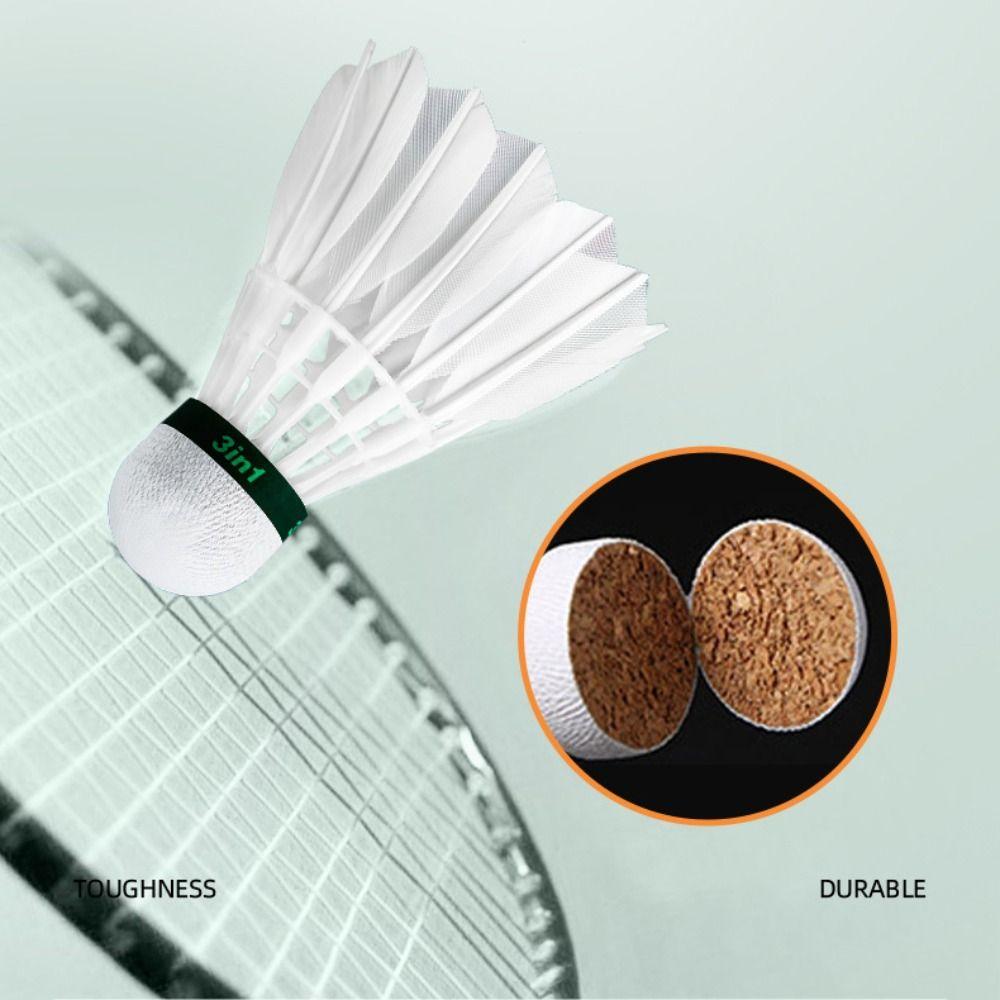 3/6/12Pcs White Badminton Balls Durable Badminton Trainer New Badminton Shuttlecock  Household