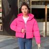 Candy Color Short Down Cotton Clothes Women's New Winter Thickened Loose Casual Hooded Bread Clothes Jacket