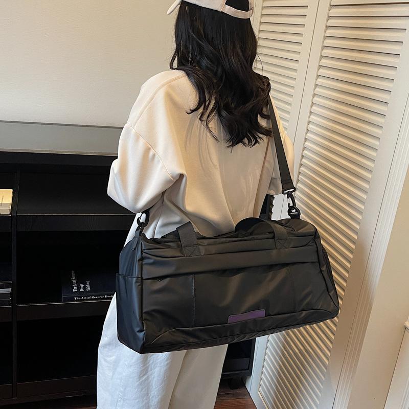Unisex shoulder bag, simple solid color yoga fitness bag, short-trip travel leisure commuter storage bag