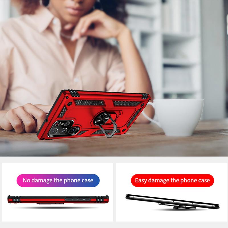 Роскошный противоударный защитный чехол с кольцом для Samsung Galaxy A53 A33 A23 A22 A12 S22 Ultra S21 Plus Redmi Note 11 10A 10C iPhone 13 12 11 Pro Max Чехол-подставка