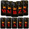 Мраморный чехол для телефона с буквой для iPhone 17 16 15 Pro Max 11 12 13 14 7 8 Plus SE 2020 X XR XS, мягкий черный