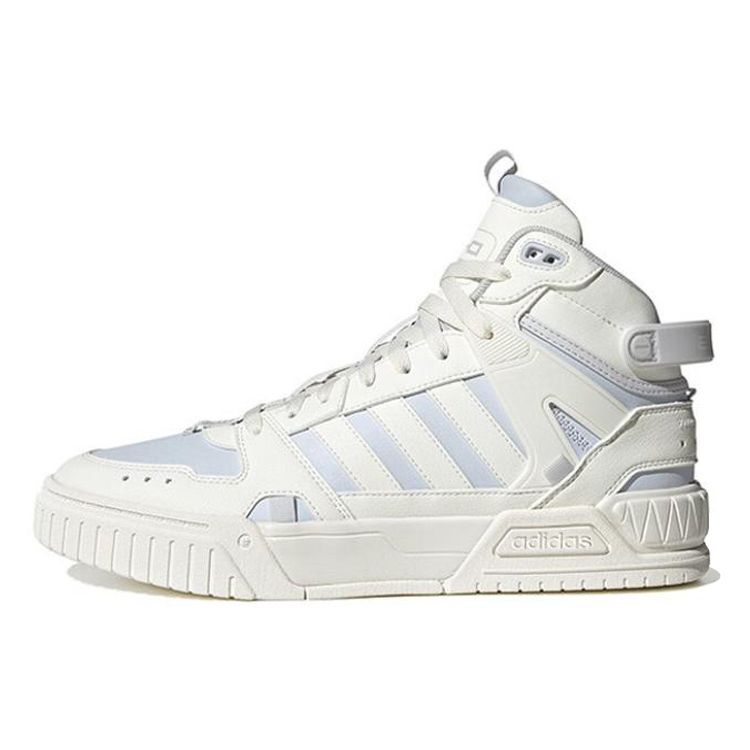 Adidas Neo D-Pad Mid Повседневные Нескользящие Прочные Высокие Кеды Женские Кроссовки Белые Синие IG7621