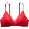 Год Дракона Черный Ярлык Беспроводной Треугольный Бюстгальтер Женское нижнее белье Sunset-Red QF7530AD-XAT