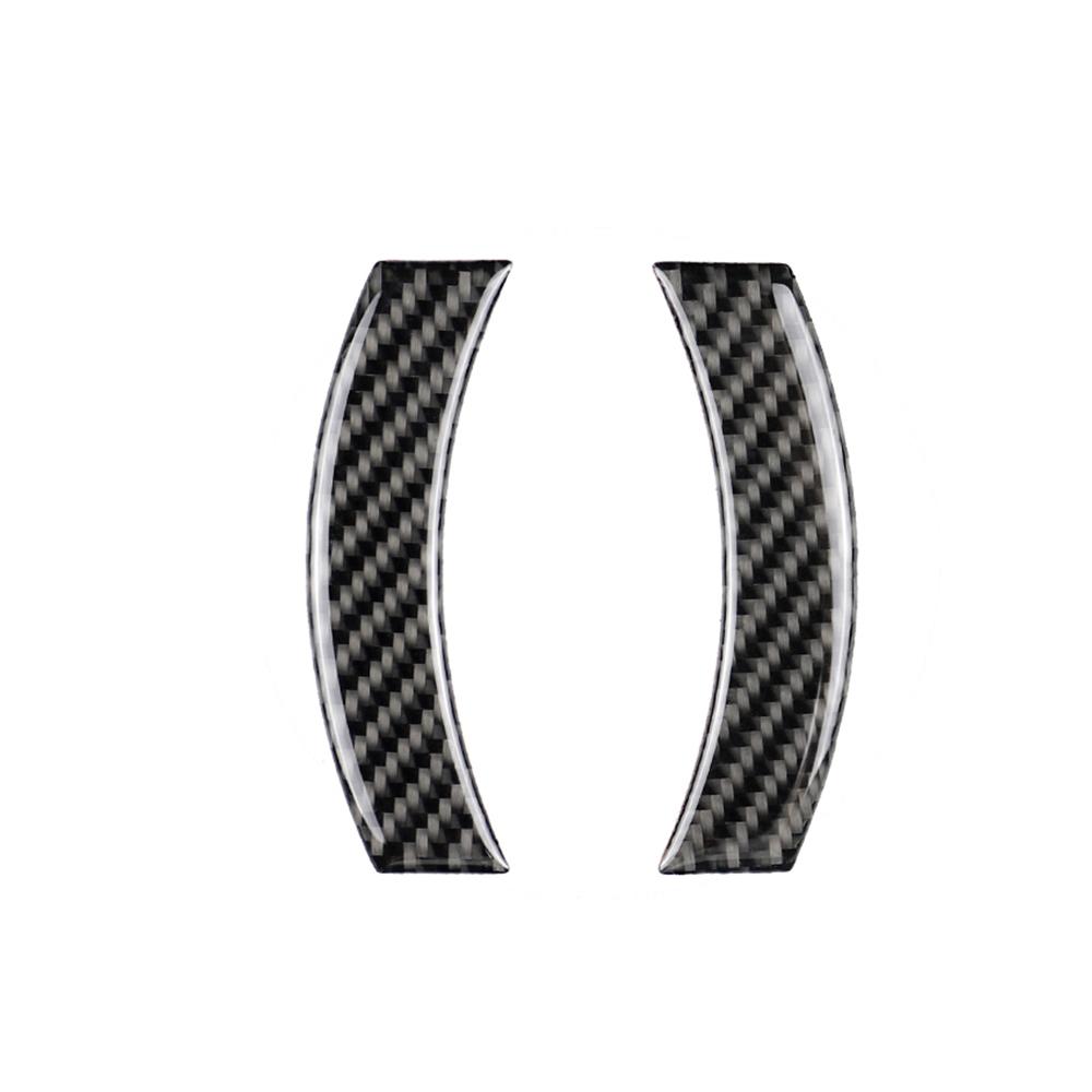 2Pcs Car Stickers Carbon Fiber Steering Wheel Decal Auto Interior Accessories For MINI F54 F55 F56 F60 Cooper Countryman Clubman