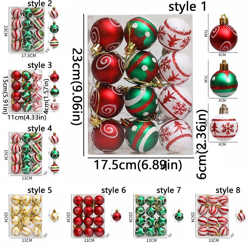 Shatterproof Painted Christmas Ball 4/6cm Xmas Tree Decoration  Merry Christmas Tree Decor