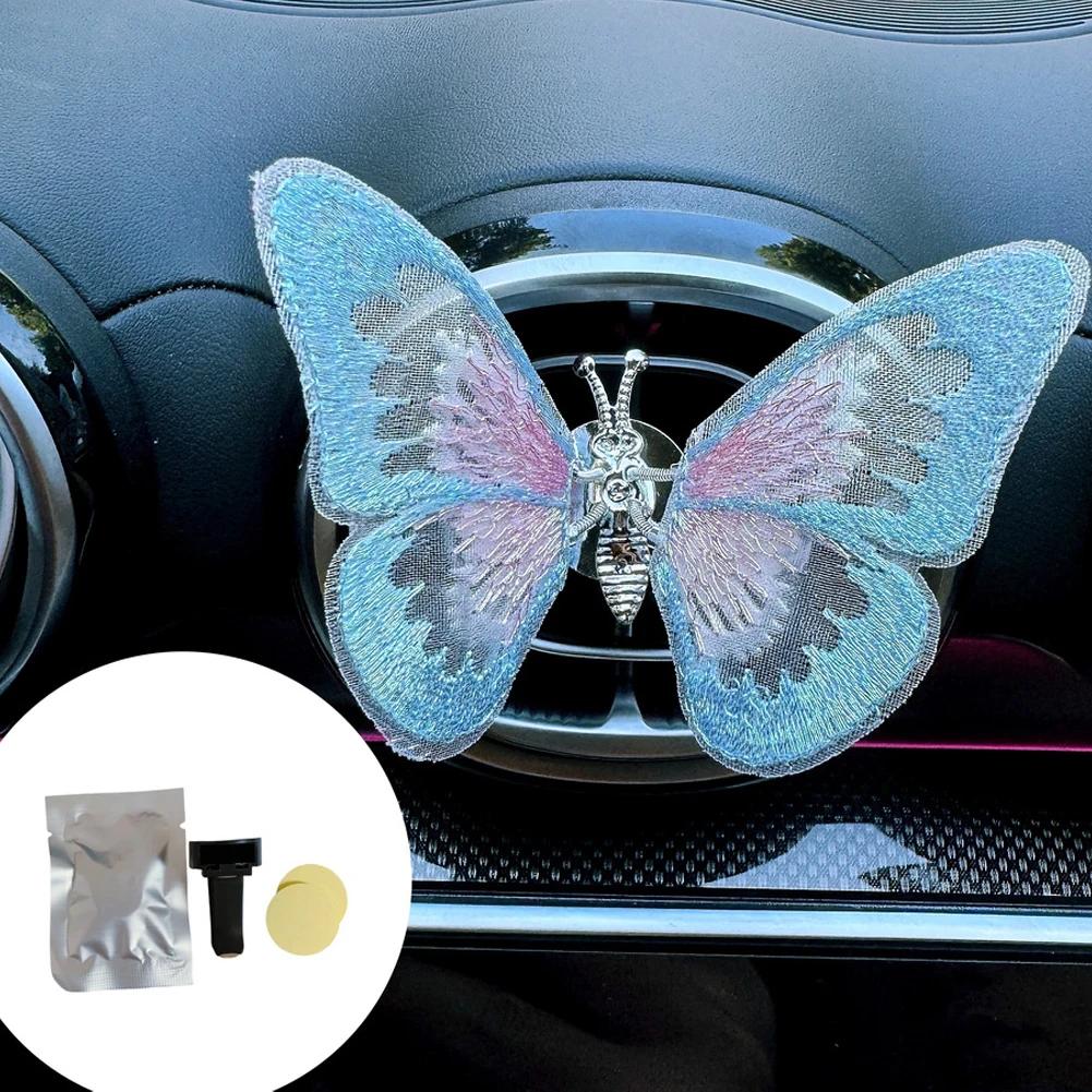Освежитель воздуха для автомобиля Клипса для розетки кондиционера Диффузор духов для автомобиля Автомобильный стиль Натуральный ароматизатор Бабочка Автоаксессуары