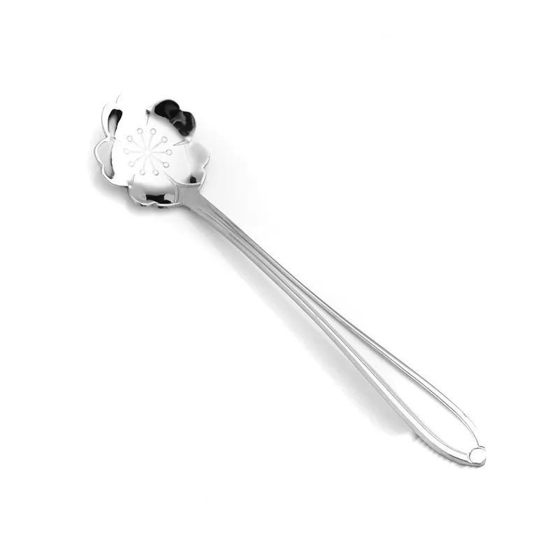 Цветочный набор ложек Маленькая чайная ложка Кофейная ложка Милая десертная ложка для мороженого Серебряная золотая ложка из нержавеющей стали для кофе и чая