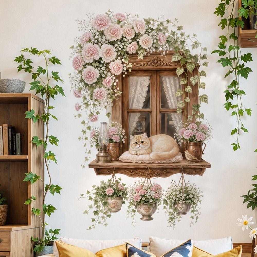 Waterproof Decorative Decals Multicolor Background Wall Decals Creative Wallpaper Kids Room