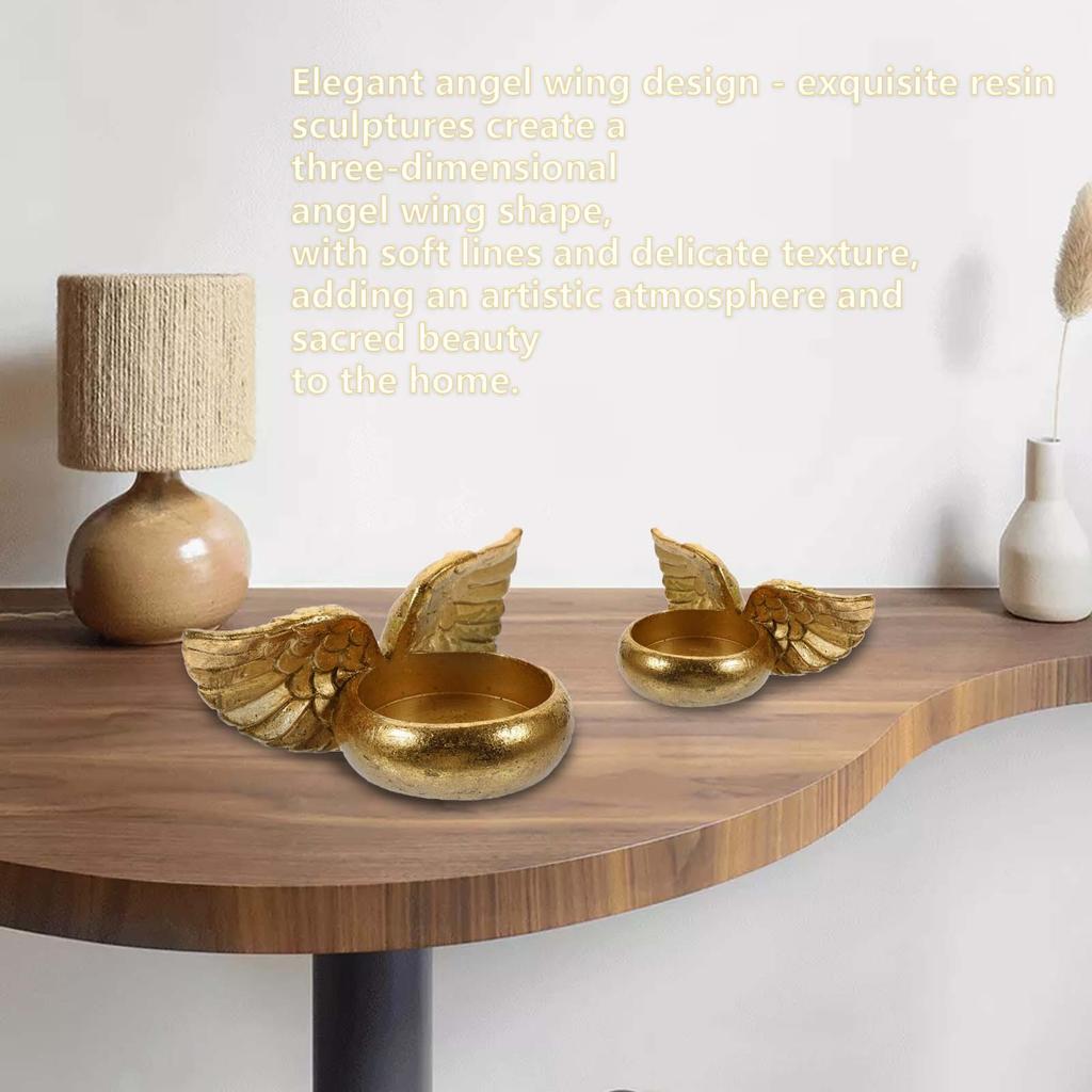 Ангел Подсвечник Смола Статуэтка Украшение Ремесло Орнаменты