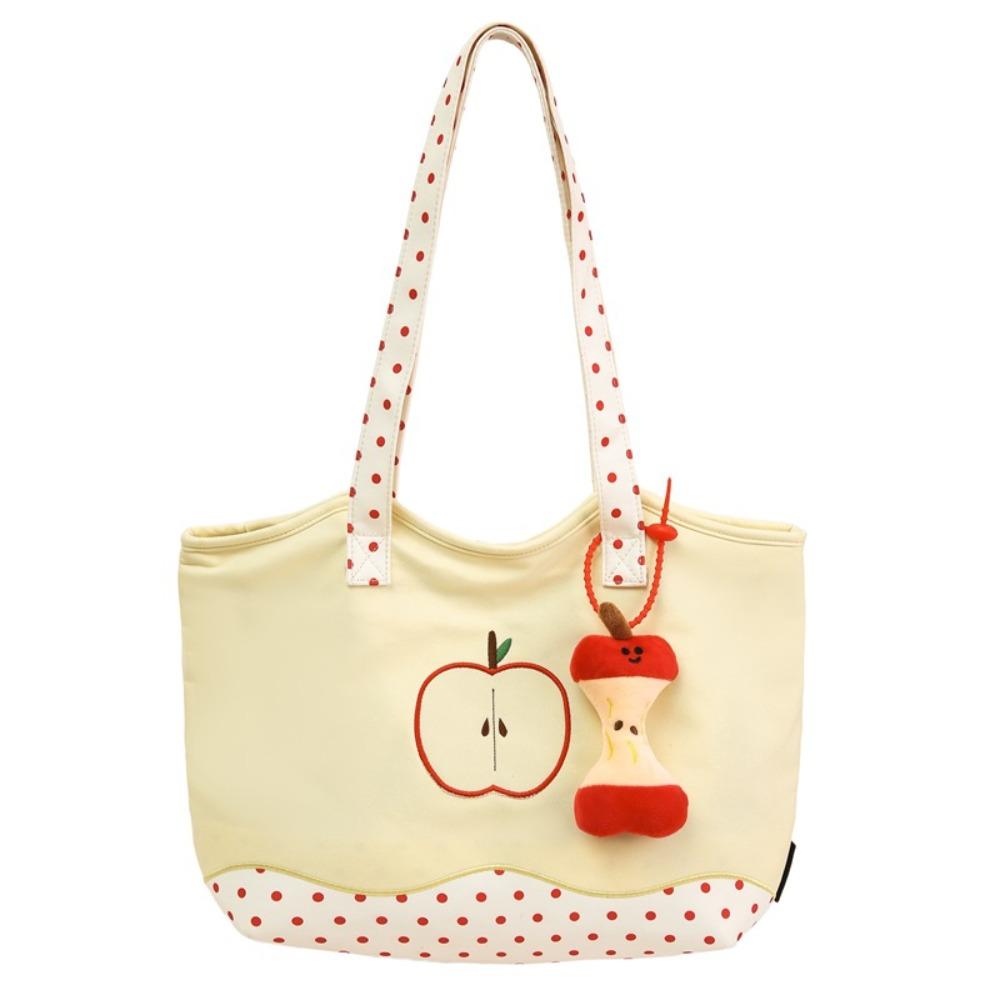 Message Bag Fruits Shoulder Bag Solid Color Nylon Tote Bag Fashion Funny Handbag  Travel
