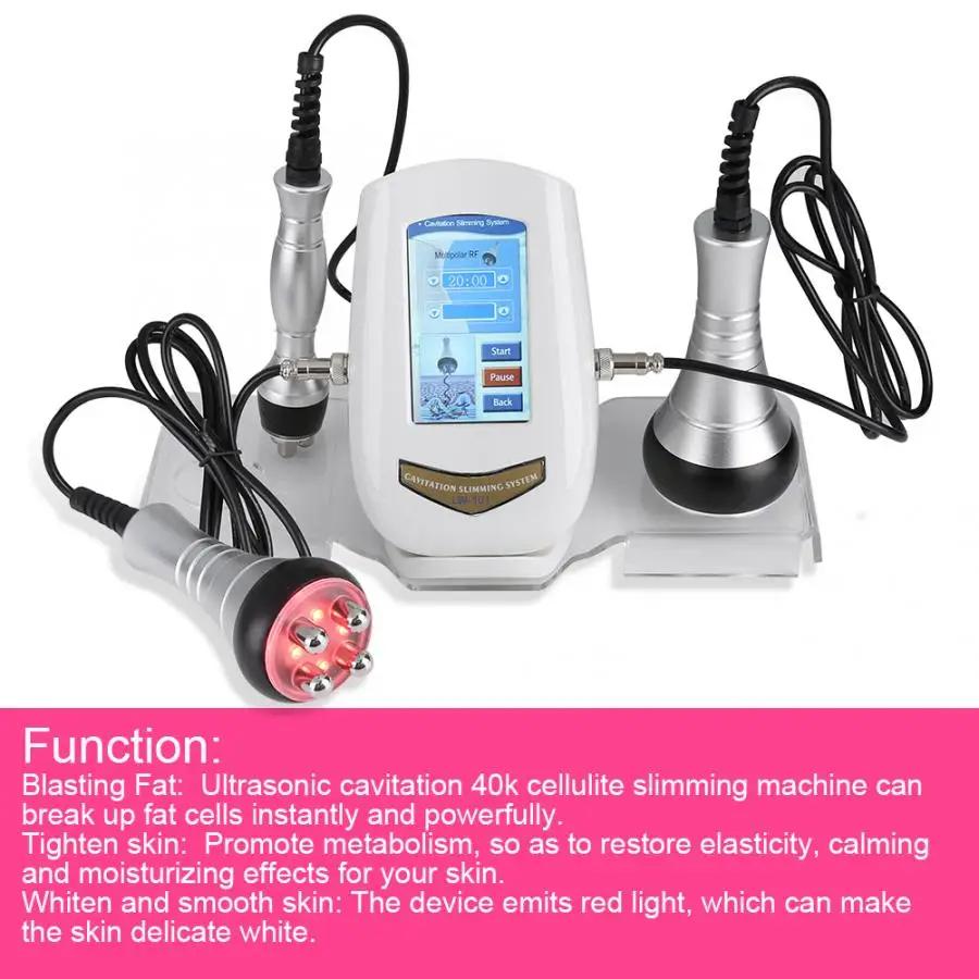 40K Lipo Cavitation Ultrasonic 3 in 1 Slimming Machine for Fat Removal, Anti Cellulite Weight Loss Skin Tightening
