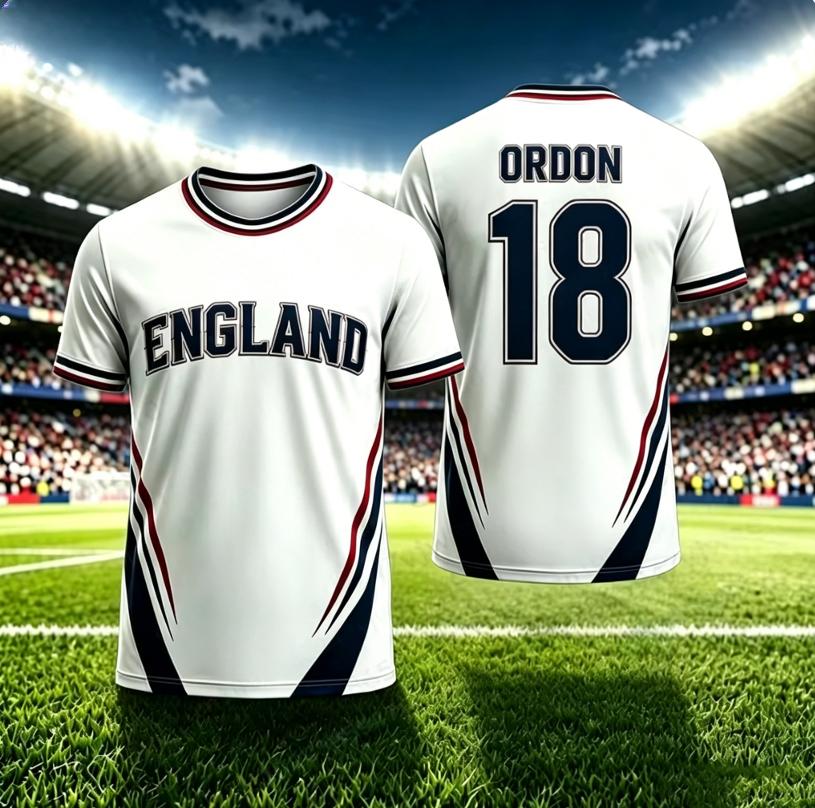 Футболка с круглым вырезом England, 3D-печать, цифровая печать, дышащая и быстросохнущая, спортивная одежда, комбинированная покупка