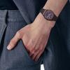 Swatch Серия Essentials Кварцевый механизм Водонепроницаемость 30 метров Унисекс Швейцарские часы 34 мм Фиолетовый циферблат Корпус из биоисточника Силиконовый ремешок SO28C700
