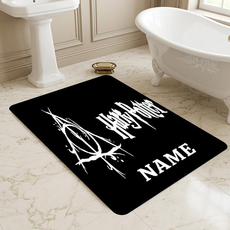 Custom Name Harry Potter Living Room Non-Slip Area Rug Soft Carpet for Bedroom Kids Playroom Sofa Office Home Decor Doormat