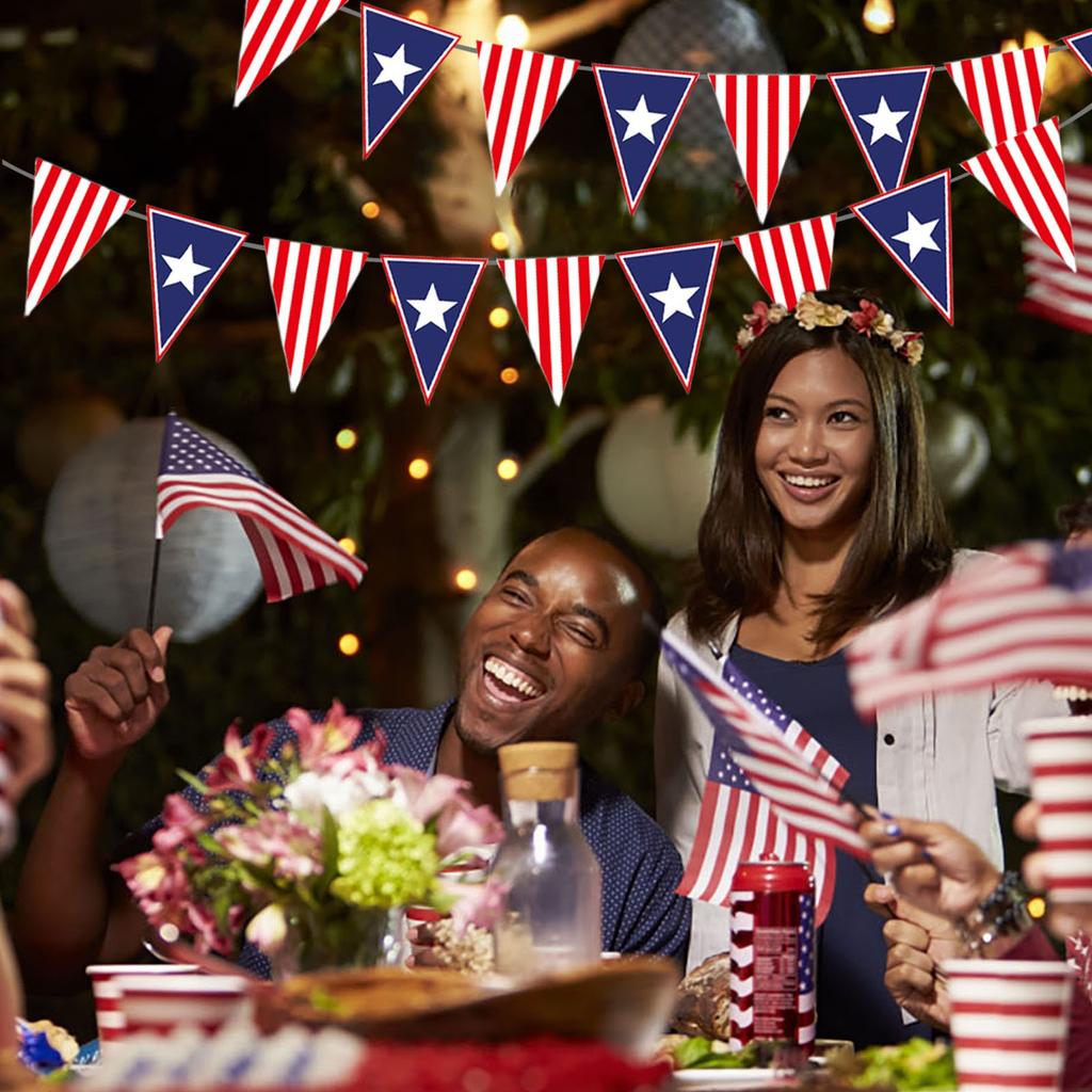 American Independence Day Letter Banner Decoration Holiday Party Layout Pull Flag