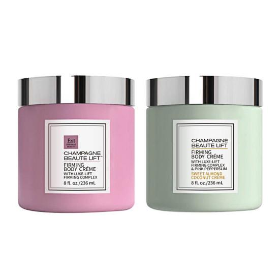 2Pcs Champagne Firming Body Lotion 236ml Anti-Aging Skin Tightening Cream Hydrating Moisturizer for Neck Arm Abdomen