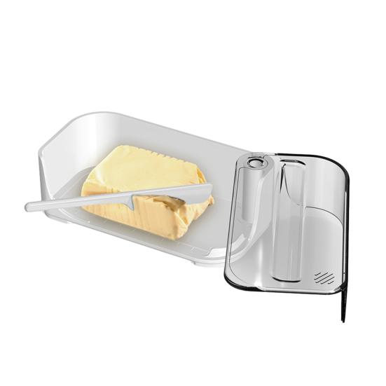 Небьющаяся масленка с прозрачной крышкой Удобное хранение масла и легкая нарезка Кухонные принадлежности