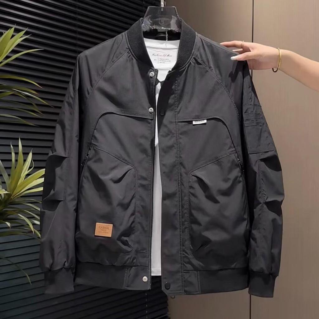 Мужская короткая куртка-пилот в стиле ретро — весна и осень, бейсбольный стиль