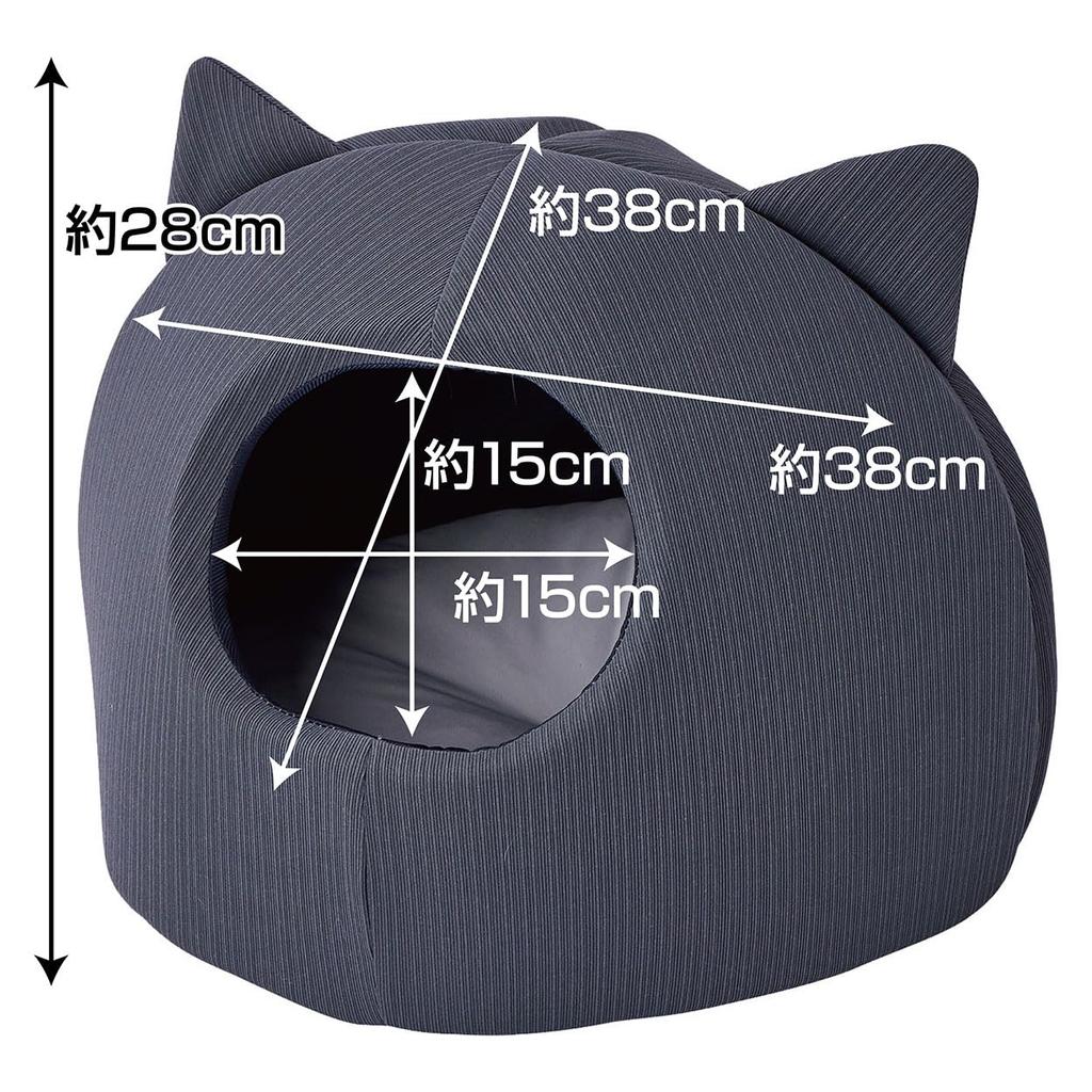 Petio Кошачья прохладная и расслабляющая кровать с подушкой и кошачьими ушками, угольная кровать, купол, HNA,