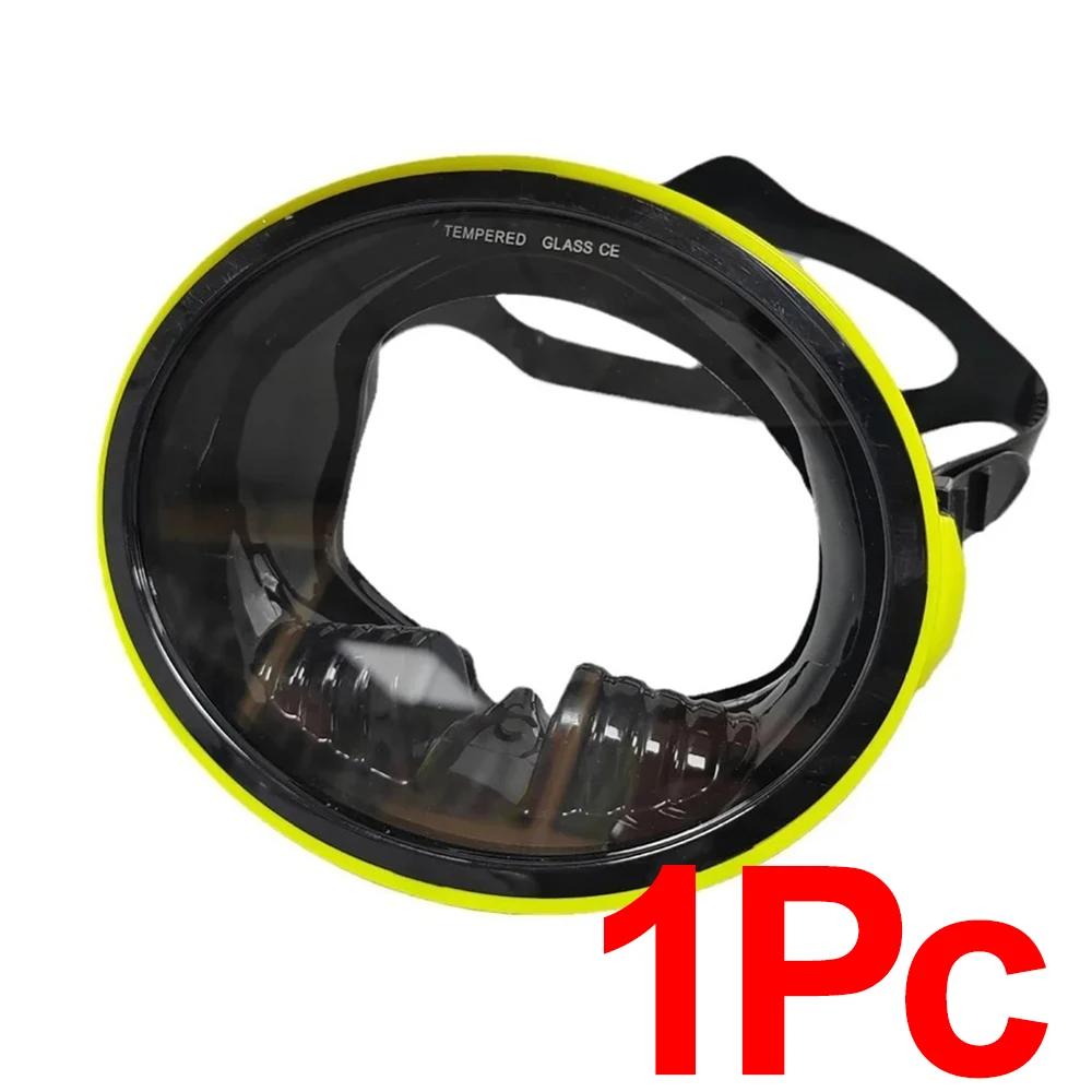 Spearfishing Masks Oval Diving Mask Wide View Scuba Goggles Anti Burst Swimming Goggles Tempered Glass Lens Adults Fisherman