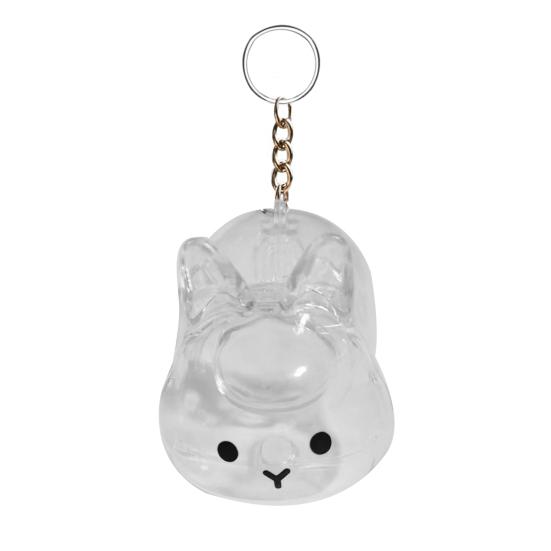 Шарм-брелок для сбора собачьей шерсти Прозрачная капсула для хранения шерсти питомца Памятный кролик Бутылочка-шарм для сбора шерсти питомца с кольцом для ключей Подарок для