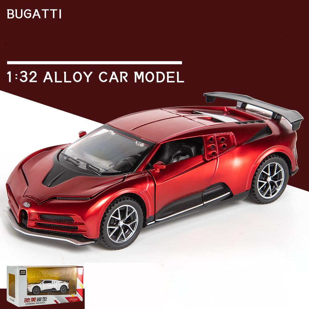 Масштаб Bugatti Centodieci, 1/32, юбилейное издание, литая под давлением модель автомобиля, игрушечный автомобиль со звуком и светом для детей, коллекция для малышей