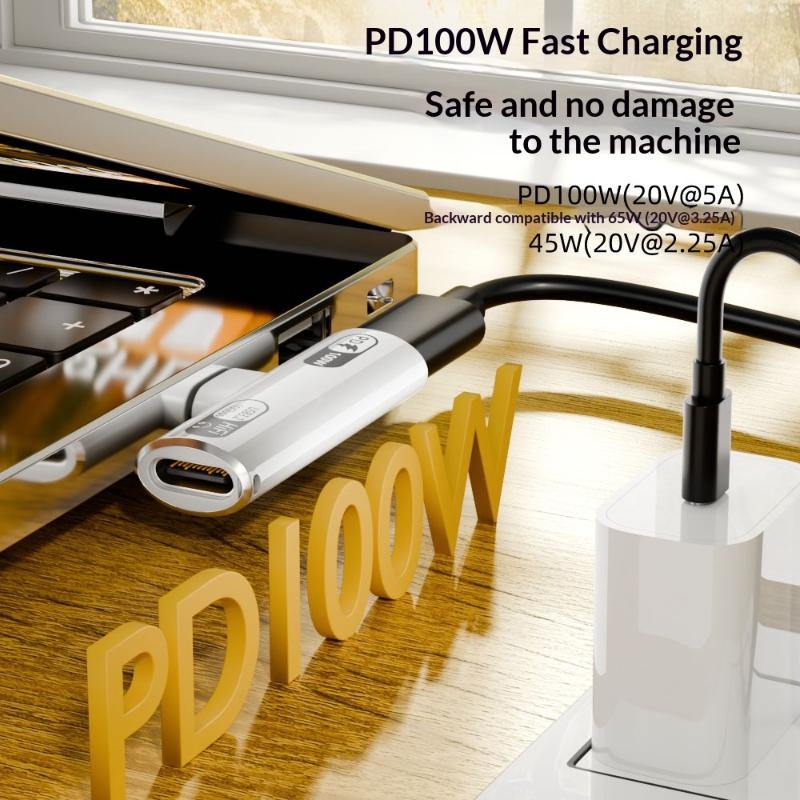 Pd100W USB 3.2 Type-C на Type-C Адаптер Быстрая Зарядка Type-C Адаптер для Наушников USB C Аудио Разъем для Телефона