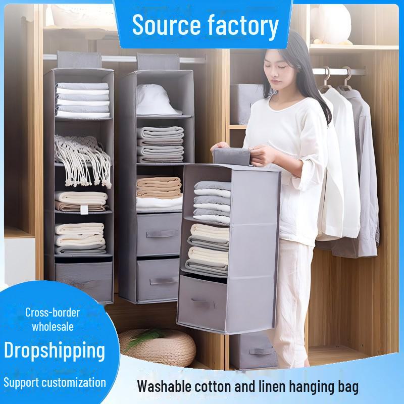Fabric Multi-Layer Hanging Wardrobe Organizer for Clothes and Pants
