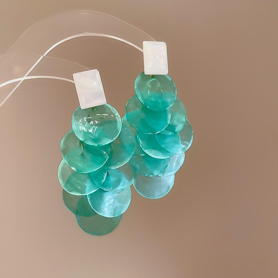 Серьги с кисточками в виде цветов из шифона "Серебряная игла", Милый стиль Мори, Дофаминовый тренд, Универсальные женские серьги