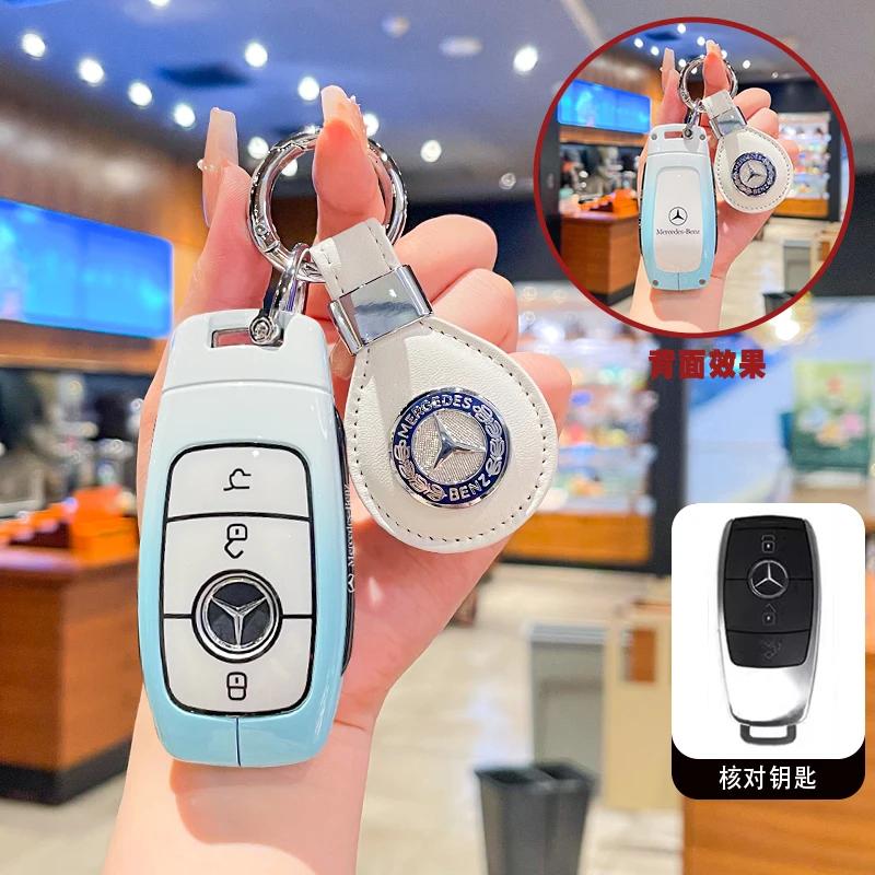 TGM3 Car Key Case Cover Shell Fob for Mercedes Benz Cla250 Mercedes Benz GLS53 2019 GLS450 Maybach GLS600 2021 AMG C63S GLE 450 2020