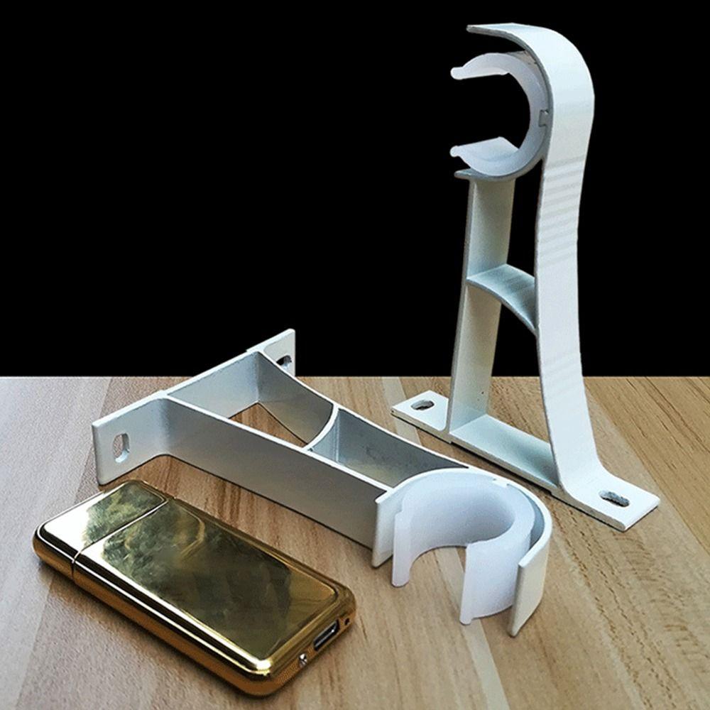 Алюминиевый сплав Крючок для вешалки для штор Одинарный Двойной Подвесной Карниз Кронштейны Зажим для крепления штанги Крепежная клипса для перекладины Настенный держатель