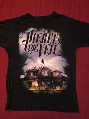 Винтажная футболка Pierce The Veil Подарок для фанатов Хлопок Черный Все размеры Унисекс Рубашка AP718