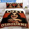3PCS Ozzy Metal Legend Bedding Set,Including 1pc Duvet Cover And 2pcs Pillowcases Perfect for Bedroom, Dormitory, Fan Christmas gift