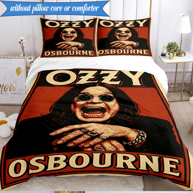 3PCS Ozzy Metal Legend Bedding Set,Including 1pc Duvet Cover And 2pcs Pillowcases Perfect for Bedroom, Dormitory, Fan Christmas gift