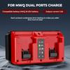 НОВОЕ Портативное Зарядное Устройство с Двумя Портами Для Литиевых Аккумуляторов Milwaukee 18В-20В Перезаряжаемое 48-11-1815 48-11-1820 48-11-1830 Быстрое Зарядное Устройство