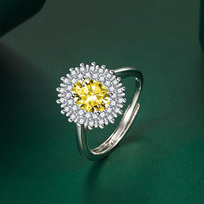 BELLA BOX Opening Resizable Rings For Women Zircon Engagement Party Fine Jewelry Gift