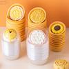 100pcs Plastic Pastry Packaging Boxes Round Moon Cake Holder Mooncake Inner Tray Bakery