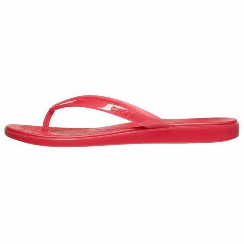 Crocs Женские модные удобные дышащие шлепанцы Miami Jelly Red для улицы 212866-7DJ