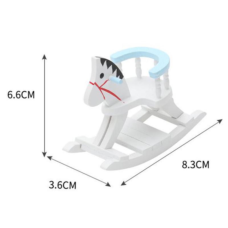 1:12 Миниатюрный кукольный домик Деревянное кресло-качалка Лошадка Мебель для детской комнаты
