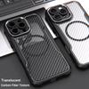 KEYSION Противоударный чехол MagSafe для iPhone 16 Pro Max 16 Plus 15 14 Pro Защита камеры Чехол для телефона с текстурой из углеродного волокна