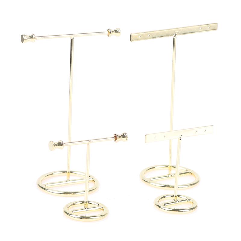 Earrings Display Stand Gold Earrings Display Rack T-Shape Earrings Showcase Jewelry Display Rack Pendant Earring Holder
