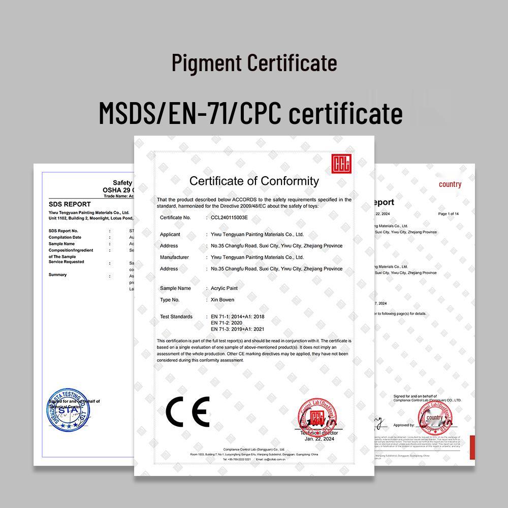 75ml Acrylic Paint Set for Students - Waterproof DIY Hand & Textile Painting Supplies