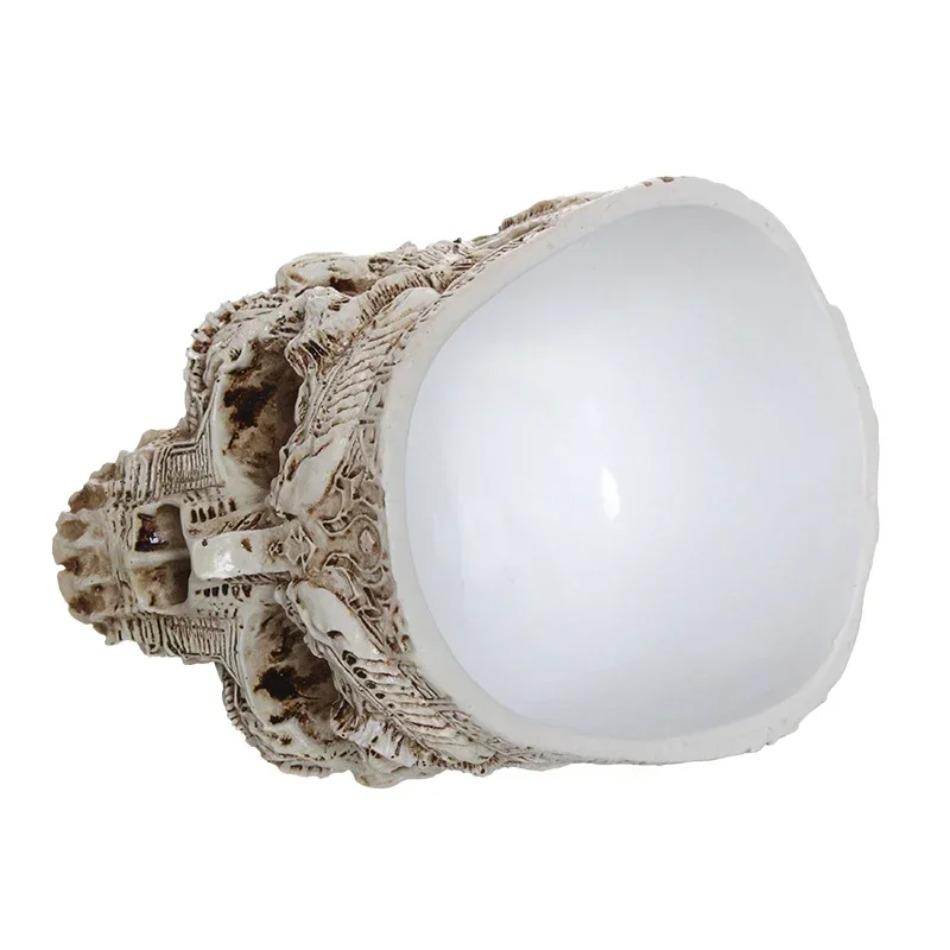 1 шт. Кашпо в виде черепа, подставка для сахара, смола, горшок для цветов, суккулентов, скелет, цветочный горшок, конфетница, блюдо для Хэллоуина, статуэтка, скульптура