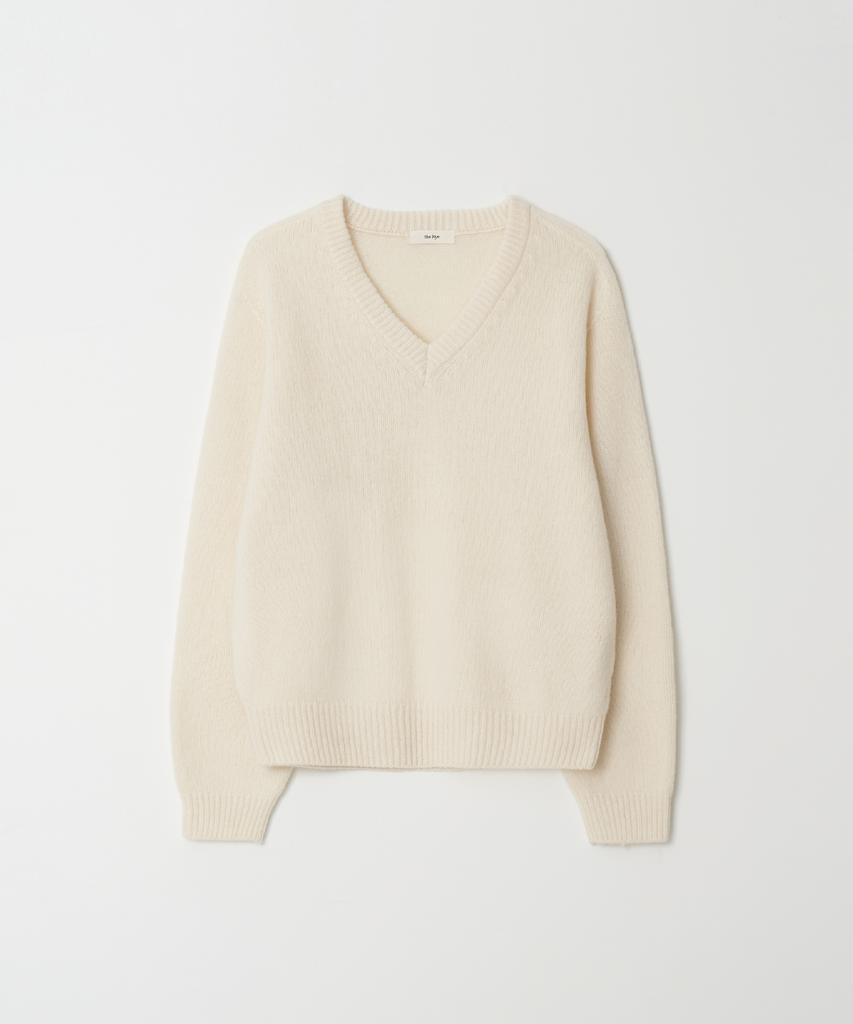THERYE Wholegarment V-Neck Knit(Ivory)