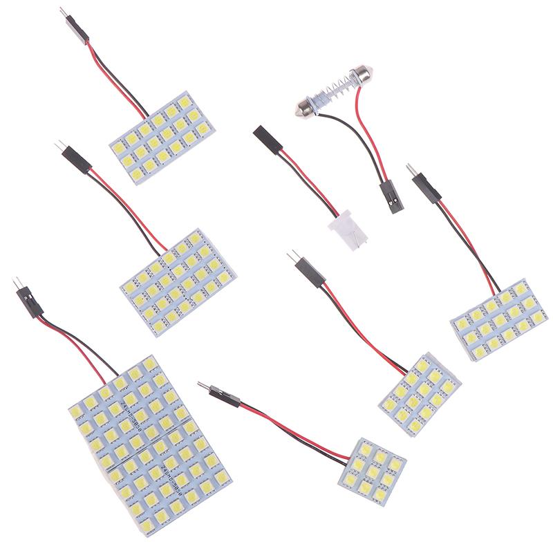 Car Interior 5050 Led White Light Smd Lamp Panel T10 Festoon Dome Ba9S 12V 5W